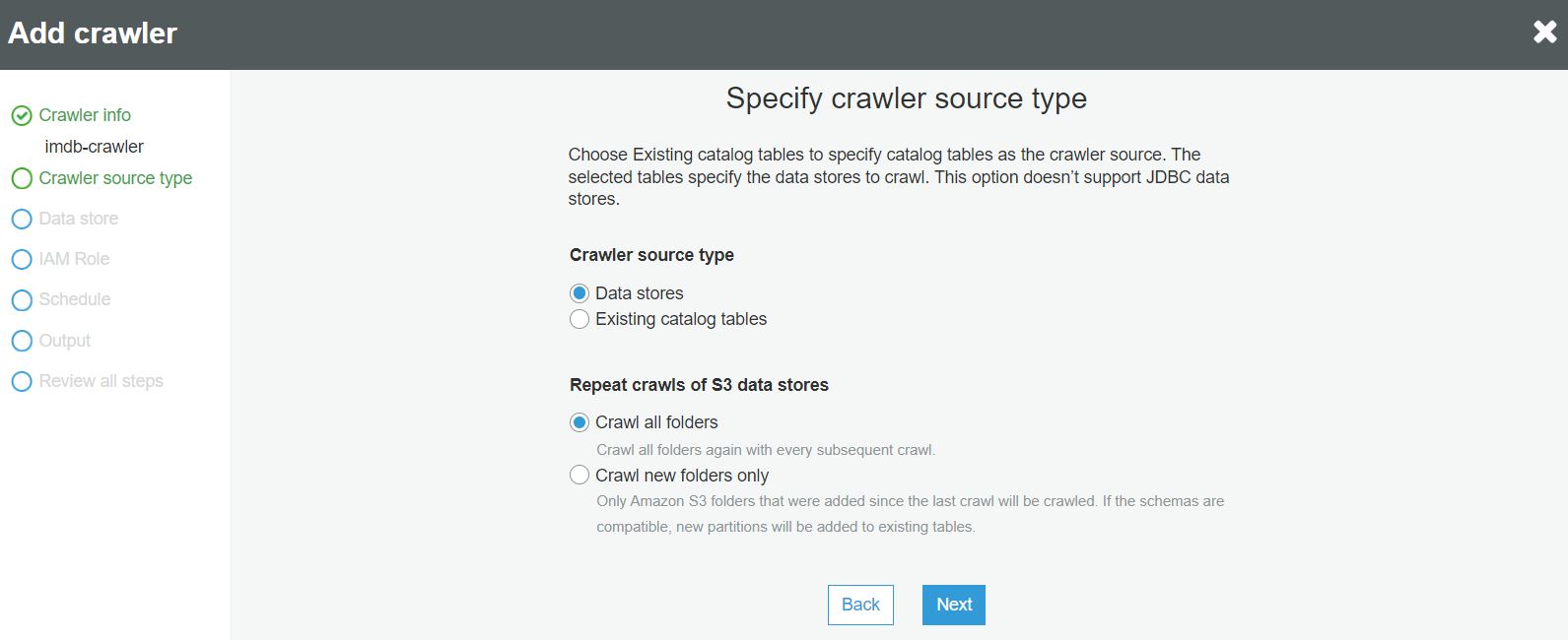 Crawler source type